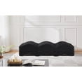 thumbnail image 2 of Meridian Furniture Wave Black Velvet Bench, 2 of 14