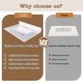 thumbnail image 6 of 31" White Marble Vanity Top w/ Undermount Sink, 1 Holes, 4" Backsplash, 6 of 13