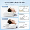 thumbnail image 5 of JUSTLET Cervical Neck Memory Foam Pillow for Neck and Shoulder Pain Relief, Orthopedic Contour Support Pillow with Cooling Pillowcase for Side, Back, Stomach Sleepers, White, 5 of 8
