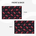 thumbnail image 3 of Placemats Set Of 4 / 6, Red Shrimp Print Black Placemats For Dining Table Indoor/Outdoors Heat Resistant Washable Placemats 18" X 12", 3 of 8