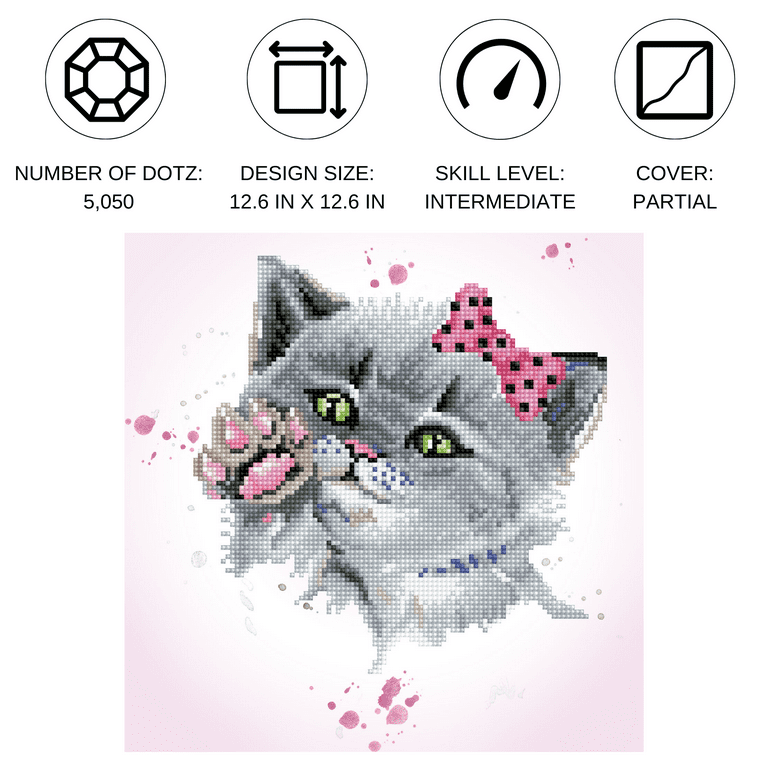 Diamond Dotz Eye Spy Kitty Cat Diamond Painting Kits for