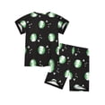 thumbnail image 3 of QEFJNO 3-10Y Kids Boys Pajamas Set 2 PCS Short Sleeve Top and Shorts Pants for Toddler Boys Dinosaur Pjs Summer, 3 of 13