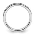 thumbnail image 2 of 925 Sterling Silver Diamond Stackable Ring Wedding Classic, 2 of 8