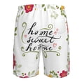 thumbnail image 6 of Kdxio Home Sweet Home Floral Pattern Mens Casual Shorts - Drawstring Summer Beach Sports Shorts for Men, 6 of 9