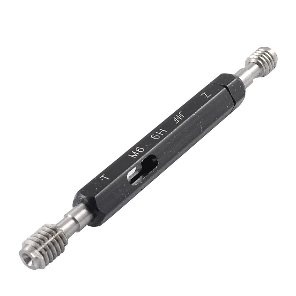 M6 x 1 6H Steel Pipe Thread Plug Gage Go/No Go Measuring Tool + Handle