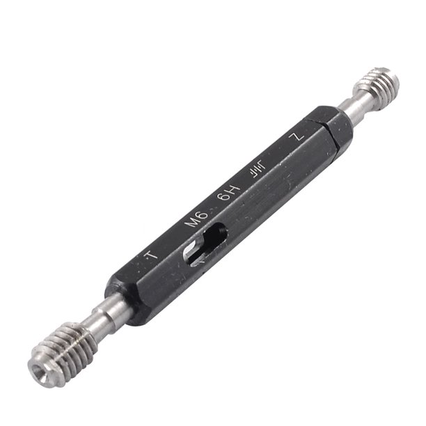 M6 x 1 6H Steel Pipe Thread Plug Gage Go/No Go Measuring Tool + Handle
