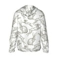 thumbnail image 2 of Picia Hand Drawn Rabbit Women's Men's UPF 50+ Sun Protection Hoodie Shirt Long Sleeve SPF Fishing Outdoor UV Hiking Lightweight Shirts-Medium, 2 of 9