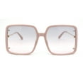 thumbnail image 2 of Classic Womens Butterfly Rectangle Oversize Fashion Sunglasses Pink - Grey Pink, 2 of 4