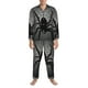 thumbnail image 3 of Fotbe Black Spiders Pijama de Hombre con Estampado de Manga Larga, Conjunto de 2 Piezas, Ropa de Dormir Suave y Cómoda con Bolsillos-Small, 3 of 7