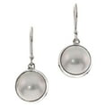 thumbnail image 2 of Pacific Ocean Round Mabe Cultured Pearl 925 Sterling Silver Earrings, 1/2", 2 of 3