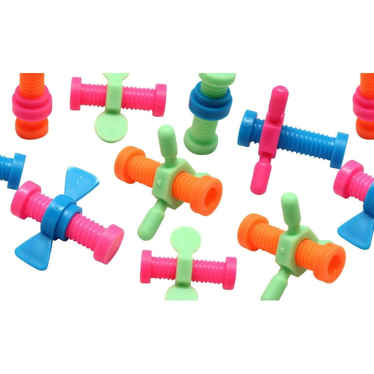 Lot of 12 Nuts and Bolts Spinning Pencil Toppers - Fidget for