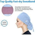 thumbnail image 5 of FUNUONY Dental Scrub Caps Adjustable Working Cap With Button,Cotton Working Hat Sweatband, Elastic Tie Back Hats Women Ponytail Pouch Hats,Long Hair Unisex Hats With Sweatband Dental Caps for Women S, 5 of 6