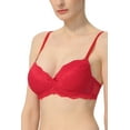 thumbnail image 2 of phistic Women Lace Overlay Padded Underwire Bra (Regular & Plus Size 34A- 40D), 2 of 4