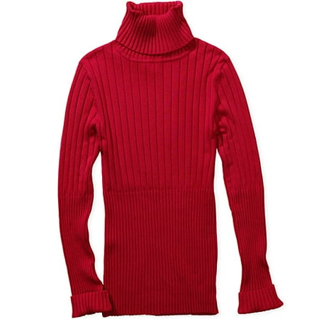 Juniors Rib Turtleneck Sweater