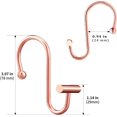 thumbnail image 6 of Black Shower Curtain Hooks Rings, Decorative for Bathroom Shower Rods, Set of 12 Premium Rust-Resistant Metal Hooks Hangers T Shaped Design, 6 of 12