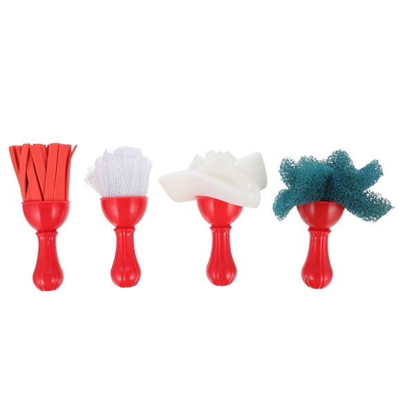 4 pinceles de esponja para pintar, para colorear y manualidades infantiles.