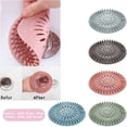 thumbnail image 5 of Tapón de goma para atrapar el pelo, cubiertas de desagüe de ducha para baño, bañera, lavabo, bañera, cocina, fregadero, colador, alcantarillado, enchufe, filtro, paquete de 5, 5 of 5
