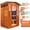 brown new-1, variant on Infrared Sauna for One Person, Hosauna Low EMF 1020W Home Sauna Natural Okoume Wood 68°F–140°F