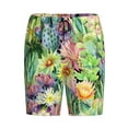 thumbnail image 4 of Wukai Watercolor Blooming Cactus Men’s Short Pajama Pants With Pockets Soft Sleep Pj Shorts for Men-Large, 4 of 6