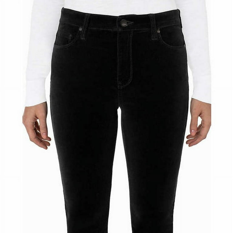 Black velvet jeans ladies best sale