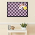 thumbnail image 3 of PinPix 34x24 Custom Cork Bulletin Board Argyle Dark Purple Poster Board Has a Fabric Style Canvas Finish, Framed in Argyle Dark Purple, by ArtToFrames (PinPix-632), 3 of 6