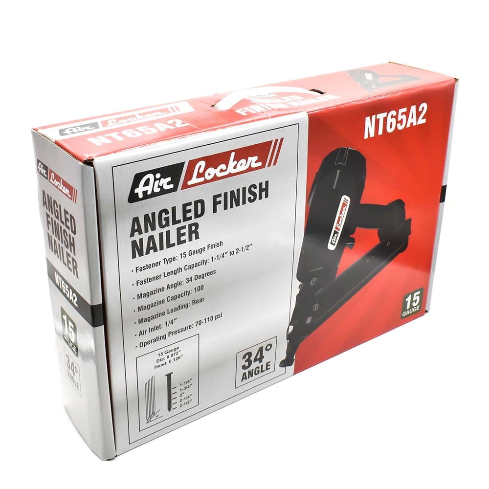AIR LOCKER NT65A2 15 Gauge Finish Nailer Angle 1-1/4 Inch to 2-1/2 Inch Degrees