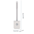 thumbnail image 4 of Cepillo de inodoro de mango largo Cepillo de limpieza de baño Herramienta de limpieza de inodoro de mano con tapa, gris blanco sidaley HA003214-01, 4 of 6
