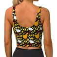 thumbnail image 3 of Bixox Women's Farm Goose Pattern Fitness Navel Tank Top U-Back Yoga Tank Top Sweatshirt Sports Bra, 3 of 7