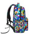 thumbnail image 3 of Disketp Colorful Tie Dye Stained Glass 2 Mochila Estampada para Hombre y Mujer – Mochila Ligera Clásica con Múltiples Bolsillos para Universidad, Trabajo y Viajes-One Size, 3 of 5