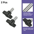 thumbnail image 3 of Uxcell 2Pack Metric 304 Stainless Steel Clamping Screw Knob T Shaped Thumb Screws M8 x 20mm, 3 of 5