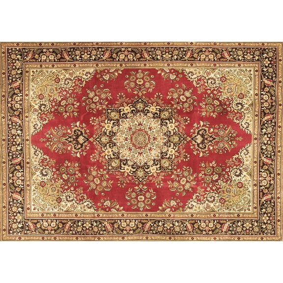 Ahgly Company Indoor Rectangle Persian Brown Traditional Area Rugs, 5' x 7'