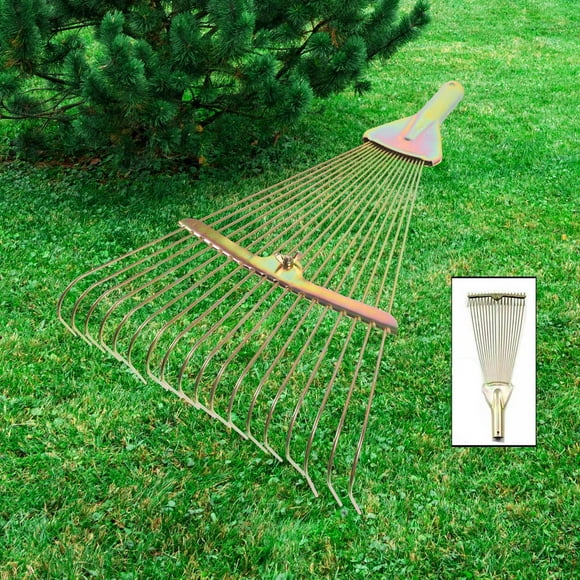 Ximing Rake Head Replacement Head Metal Gardening Tools Heavy Duty 18 Tines for Reaching Little Nooks Lawn Grass Clippings Men Women