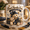 Black, variant on Auntie Coffee Cup Personalized Tia Mug Gift, Best Auntie Ever Teddy Bear Design
