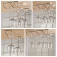 thumbnail image 1 of EastVita Iron Plating Bronze Wall Mount Stemware Hanging Wine Glass Rack Holder Shelf, 1 of 3