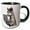 Black/White, variant on 3drose, Funny Cool Llama Reading with Electronic Reader Book Graffiti Abstract, 11oz Two-tone Green Mug