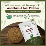 Organic Way Sarsaparilla / Anantamul Powder (Hemidesmus Indicus) Powder - Organic & Kosher Certified | Raw, Vegan, Non GMO & Gluten Free | USDA Certified (1/4LBS / 4Oz)