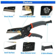 Heavy Duty 3-in-1 Power Multi Tool - Utility Scissors, Pliers & Wire Cutter w/ Carbon Steel Blades