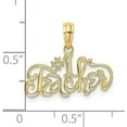 thumbnail image 4 of Solid 10K Yellow Gold #1 TEACHER Charm - 31.25mm, 4 of 6