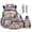 Boho Mandala Highland Cattle, variant on FOR U DESIGNS Axolotl Swimming Coral Print Backpack Set for Elementary Kids 6Pcs, Multi-Pockets Bookbag with Lunch Box Pencil Case Water Bottle Carrier Leather Bookmark Keychain