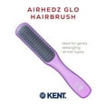 thumbnail image 4 of Kent AHGLO02 Airhedz Glo Half Round Narrow Detangling Hair Brush - 9 Row Ionic Anti Static Non Scratch Long Nylon Bristle Great for Detangling and Smoothing Medium to Long Length Hair, 4 of 18