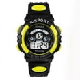 thumbnail image 1 of Reloj de pulsera deportivo digital LED de cuarzo con alarma y fecha para niños y niñas, color amarillo, 1 of 1