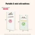 thumbnail image 3 of Dream on Me Dual-Sided Mini/Portable Crib Breathable Foam Mattress, Infant and Toddler, 3 of 9
