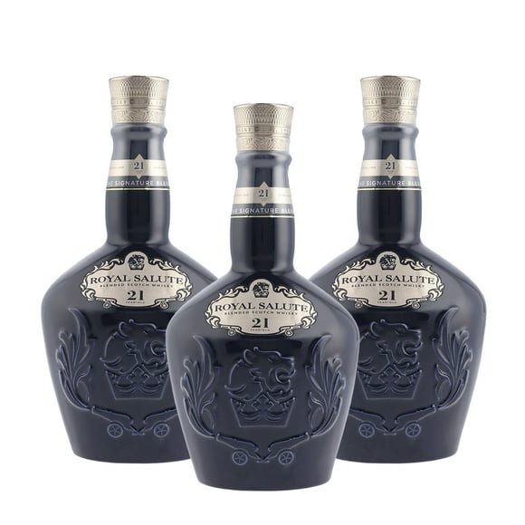 Pack de 3 Whisky Royal Salute 21 Años 700Ml Importado Royal Salute Royal Salute Royal Salute