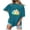 Sky Blue, variant on EQWLJWE Easter Bunny T-Shirt for Women Summer Novelty Easter Bunny Eggs Print Loose Fit Short Sleeves Round Neck Lightweight Top Blouse Gifts for Your Family