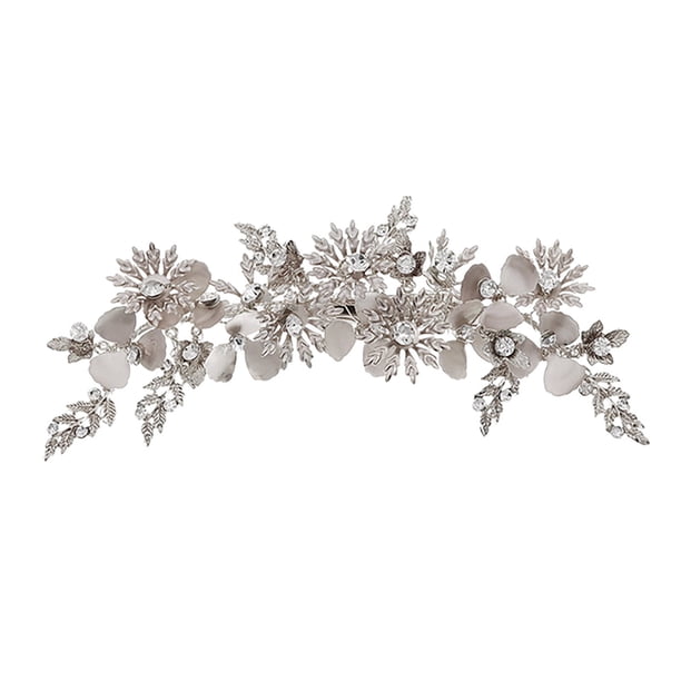 Pinzas para el cabello para mujeres, pinzas para peinar, pinzas para el cabello para niñas, accesorios para el cabello de aleación de cristal para bodas, peines, pasadores de perla, espirales, plancha