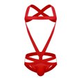 thumbnail image 1 of Tanga de algodón de una pieza con doble pene y cadera sexy para hombre, ropa interior ajustada para actuaciones nocturnas, 1 of 6