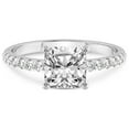 thumbnail image 3 of 1 Carat IGI Certified Cushion Shape Lab Grown Diamond Engagement Ring | 14K White Gold |Olivia Secret Halo Diamond Ring | FG-VS1-VS2 Quality Friendly Diamonds, 3 of 4