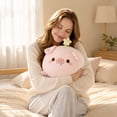 thumbnail image 5 of Plush Pig Soft Stuffed Animal with Flower Detail Cuddly Pillow Cushion for Kids Adults Decorative Plushie, 5 of 5