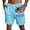 Light Blue, variant on Iaqnaocc 250 Anniversary Usa Shorts Men Big and Tall 250 anniversary usa flag White Shorts Men Drawstring Quick Drying Loose Fit Lightweight Mens Vacation Shorts With Pockets Army Green S