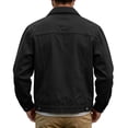 thumbnail image 6 of ZVNAΖH Mens Denim Jacket Vintage Denim Coat Lapel Collar Button Down Outerwear with Chest Pockets, 6 of 6